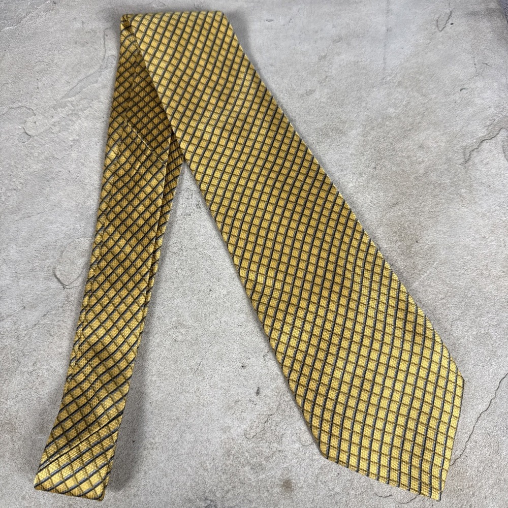 Robert Talbott Studio  Gold Geometric Tie Men's Necktie‎ 100% Silk